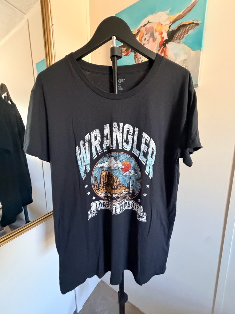 Wrangler Long Live Cowboys Western Graphic Tee M